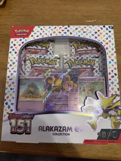 Pokemon Scarlet & Violet 151 Alakazam ex Box 3 Promo Cards 4 Booster Packs - Image 1