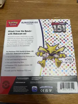Pokemon Scarlet & Violet 151 Alakazam ex Box 3 Promo Cards 4 Booster Packs - Image 2