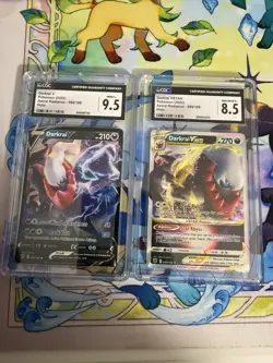 Pokemon Astral Radiance Darkrai V & Darkrai VSTAR CGC graded 2 card lot - Image 1