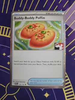 Buddy-Buddy Poffin 144/162 HOLO Play Stamp Prize Pack - NM Pokemon Card - Image 1