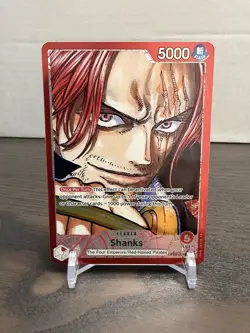 Shanks OP09-001 Leader Alt Art OP09 The Four Emperors One Piece Card Game - Image 1
