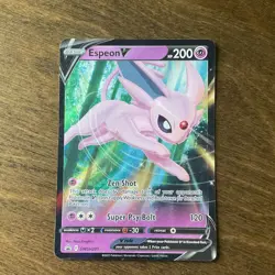 Pokemon Espeon V SWSH201 Sword & Shield Promo Full Art Holo Card - Image 1