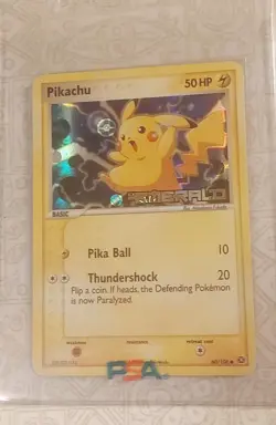 Pokemon Pikachu EX Emerald Stamped Reverse Holo Card 60/106 Near Mint - Image 1