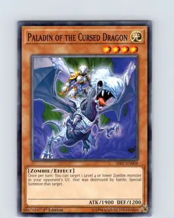 Yu-Gi-Oh TCG Paladin Of The Cursed Dragon SR07-EN008 1st Edition Common Card NM - Image 1