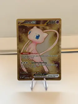 Pokemon Mew EX Gold Metal Card NM 205/165 Scarlet & Violet 151 Series - Image 1