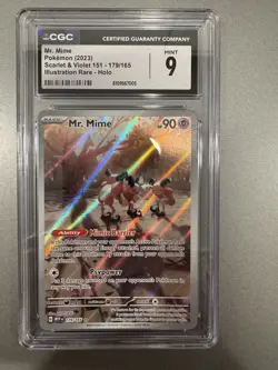 Mr. Mime Pokemon (2023) Pokemon Card 151 179/165 Art Rare - Holo CGC 9 - Image 1