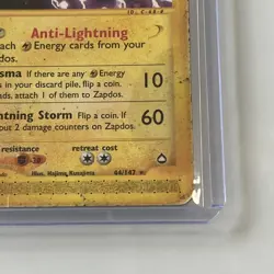 Pokemon Zapdos Card 44/147 Aquapolis, Non-Holo - Image 2