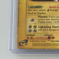 Pokemon Zapdos Card 44/147 Aquapolis, Non-Holo - Image 3