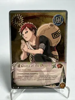 2002 SHONEN JUMP'S NARUTO #112 GAARA OF THE DESERT TCG LP Card Rare Gold Foil - Image 2