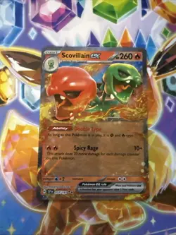 Pokemon TCG Scovillain ex 037/191 2024 Surging Sparks Double Rare Card - NM - Image 1