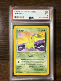 Pokemon TCG Chikorita Neo Genesis Card 54/111 Unlimited Common - Image 1