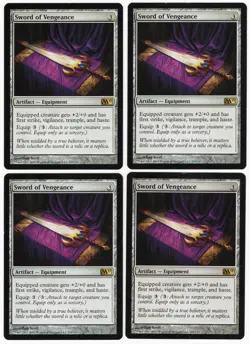 Sword of Vengeance x4 4x M11 Core Set 2011 PLAYSET Rare Artifact MTG SP - NM AZ2 - Image 1