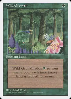 Wild Growth (289) – Fourth Edition 4ED – MTG Magic the Gathering - Image 1
