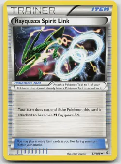 Pokemon Card Rayquaza Spirit Link Uncommon XY - Roaring Skies 87/108 - Image 1