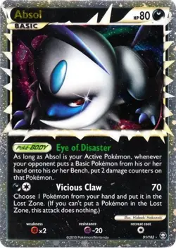 Lightly Played Absol Prime - 91/102 - Super Rare Holo Pokemon Triumphant - Image 1