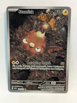 Pokemon Surging Sparks Stunfisk Illustration Holo 202/191 NM - Image 1