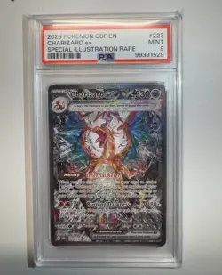 2023 POKEMON OBF EN-OBSIDIAN FLAMES SPECIAL ILLUSTRATION RARE CHARIZARD EX PSA 9 - Image 1