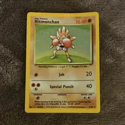 Pokemon Hitmonchan Base Set 7/102 Holo Rare Unlimited 70 HP Basic Wizards Card - Image 1