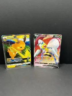 Raichu GX 20/68 + Beedrill V 160/189 Pokemon Ultra Rare Card Lot Holo - Image 1