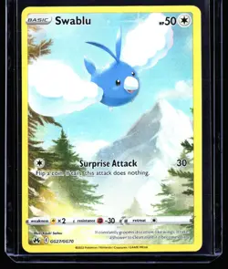 2023 Crown Zenith Swablu #GG27 Galarian Gallery Holo Pokemon Card - Image 1