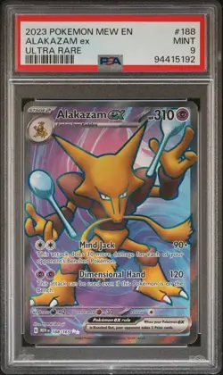 PSA 9 Pokemon TCG Alakazam ex Scarlet & Violet - 151 188/165 Holo Ultra Rare - Image 1