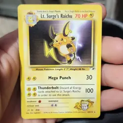 Pokemon TCG Lt. Surge's Raichu Gym Challenge Rare 28/132 70 HP Stage 1 English … - Image 1
