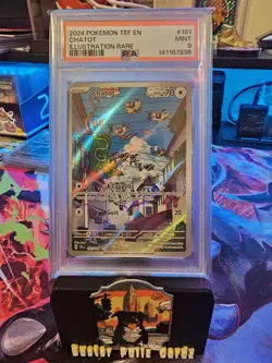 2024 POKEMON TEF EN CHATOT TEMPORAL FORCES ILLUSTRATION RARE IR #181 PSA MINT 9 - Image 1