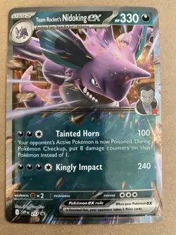 Team Rocket's Nidoking ex 217 Promo Scarlet & Violet Pokemon NM - Image 1