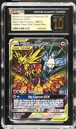 2019 POKEMON #SM210 MOLTRES & ZAPDOS & ARTICUNO GX CGC 10 PRISTINE - Image 1