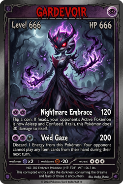 Pokemon Horror Gardevoir Custom Card - Image 1