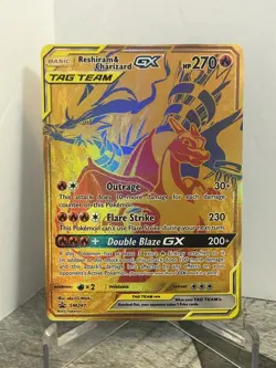 Reshiram & Charizard GX SM247 Holo Sun & Moon Promo Pokemon Card - Image 1