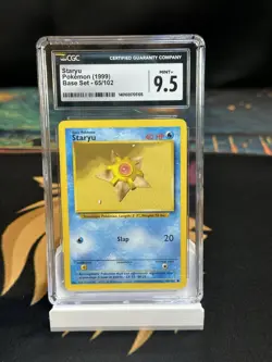 Staryu 65/102 Pokemon 1999 Base Set CGC Mint 9.5 - Image 1
