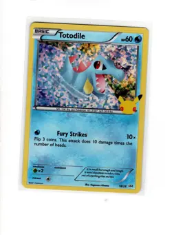 2021 Pokemon McDonald's 25th Anniversary Special Edition Totodile #18/25 Foil - Image 1