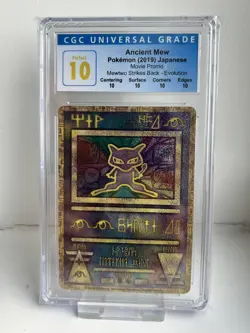 CGC Perfect 10 POP 4 Ancient Mew 2019 Mewtwo Strikes Back Black Label Japanese - Image 1