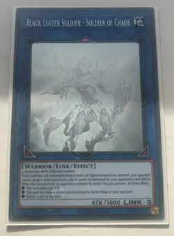 YUGIOH 1st Ed GFTP-EN132 GHOST RARE BLACK LUSTER SOLDIER - SOLDIER OF CHAOS - Image 2