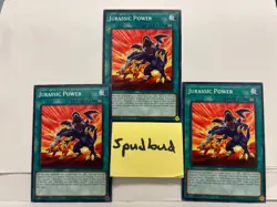 x3 Jurassic Power Common 3x DUNE-EN053 NM 1st Edition Yu-Gi-Oh! - Image 1