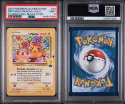 Pokemon Birthday Pikachu Holo 2021 Celebrations Classic Collection PSA 9 Mint - Image 3