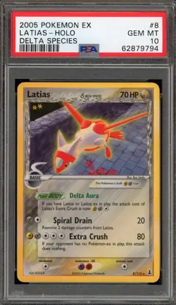 Pokemon Latias EX Delta Species Holo Rare #8 PSA 10 Gem Mint - Image 1