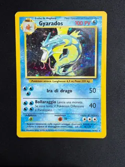 Pokemon Gyarados 6/102 Set Base Rara Holo Unlimited Wizards ITA Carte Vintage - Image 1