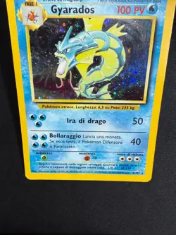 Pokemon Gyarados 6/102 Set Base Rara Holo Unlimited Wizards ITA Carte Vintage - Image 3