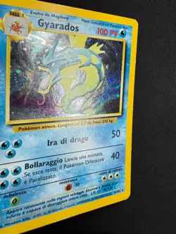 Pokemon Gyarados 6/102 Set Base Rara Holo Unlimited Wizards ITA Carte Vintage - Image 5
