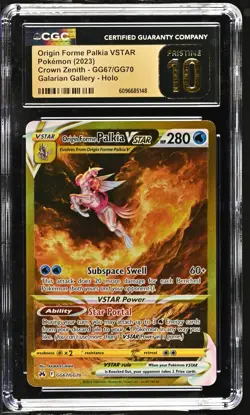 ORIGIN FORME PALKIA VSTAR Crown Zenith Holo #GG67 CGC Pristine 10 Pokemon - Image 1