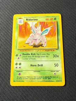 Nidorina 37/102 - Pokemon Base Set Unlimited (1) LP - Image 1