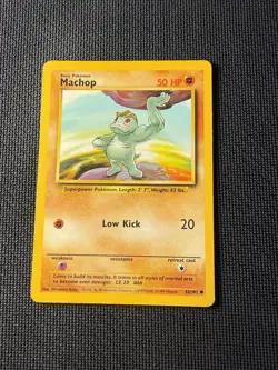 Machop 52/102 - Pokemon Base Set Unlimited LP 1 - Image 1