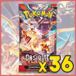 Pokemon TCG: Scarlet & Violet OBSIDIAN FLAMES 36 Sealed Booster Packs SV03 - Image 1