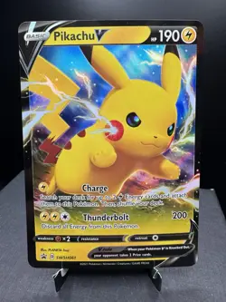 Pokemon TCG Sword & Shield Pikachu V SWSH061 Black Star Promo NM - Image 1