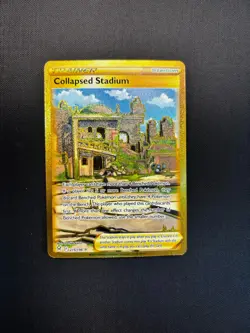 Pokemon Collapsed Stadium 215/196 Secret Rare Full Art Holo Trainer Lost Origin - Image 1