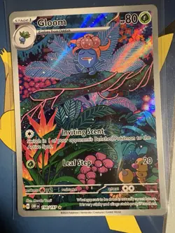 Pokemon Gloom 198/197 SV03 Obsidian Flames Illustration Rare Holo 80 HP English - Image 1