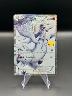Pokemon Reshiram 113/114 Celebrations Classic Holo Full Art 130 HP Outrage Blue… - Image 1