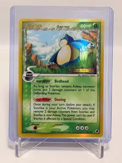 Snorlax Delta Species 10/101 EX Dragon Frontiers Holo Pokemon 2006 STAMPED - LP - Image 1